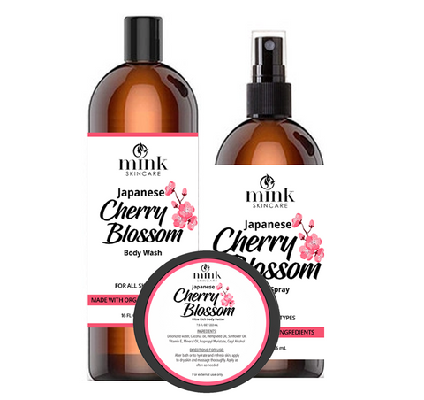 Mink Skincare Cherry Blossom Bath & Body Set