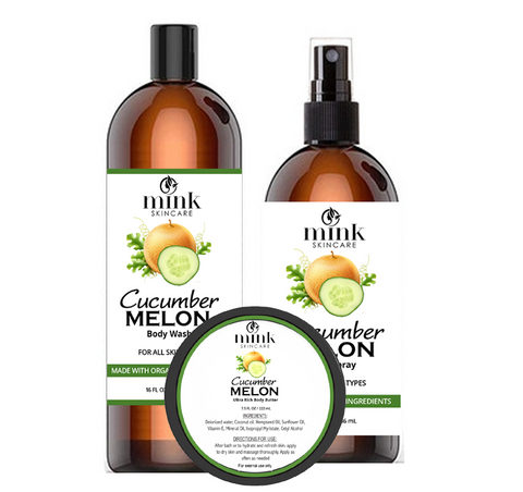 Mink Skincare Cucumber Melon Bath & Body Set